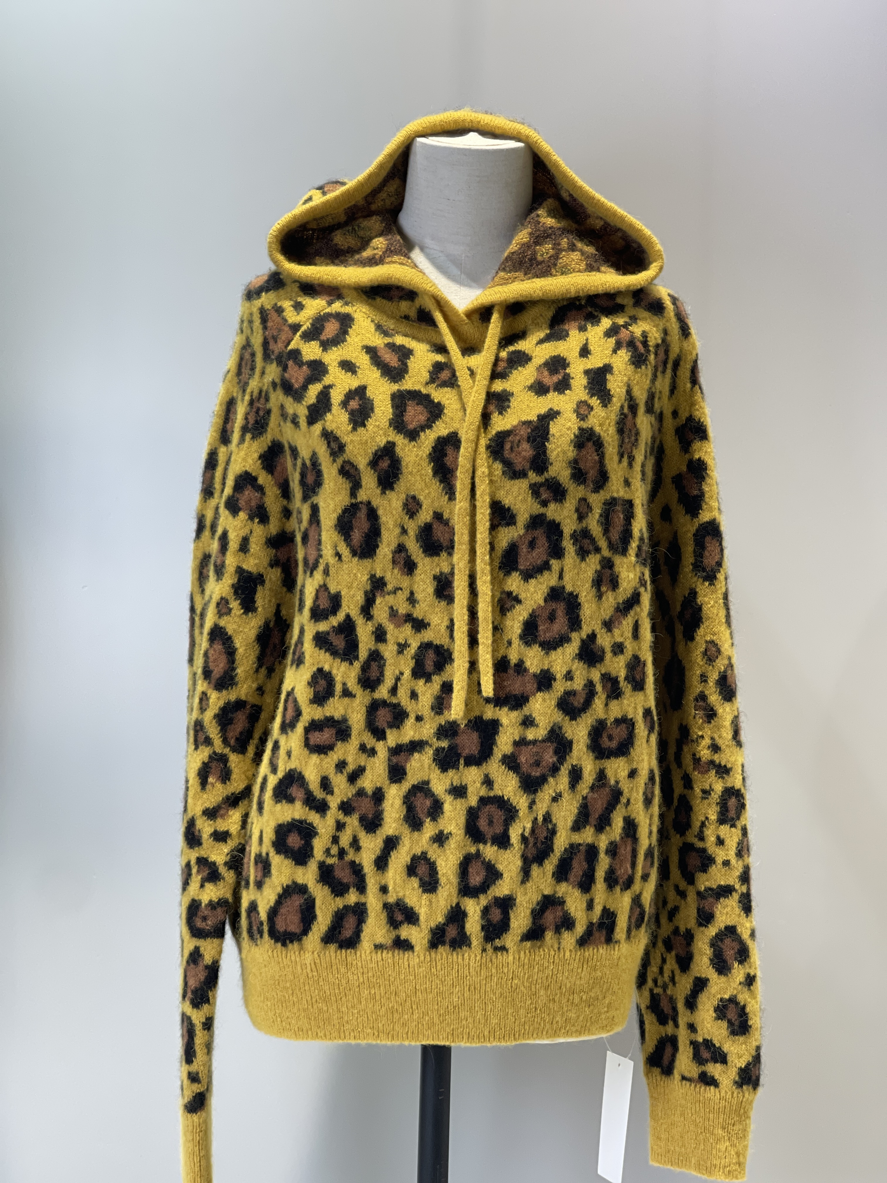 Ladies' knitted hooded pullover