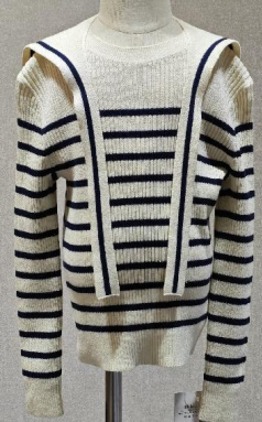 CHILDREN'S KNITTED PULLOVER WITH SAILOR COLLAR