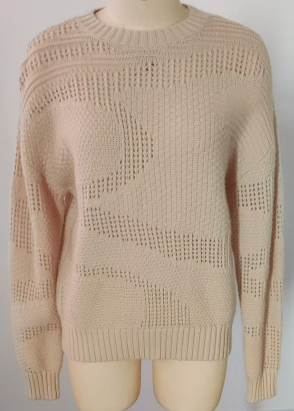 WOMEN'S KNITTED LONG SLEEVE PULLOVER
