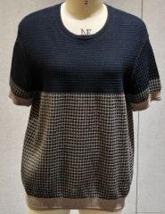 WOMEN'S KNITTED SHORT SLEEVE PULLOVER