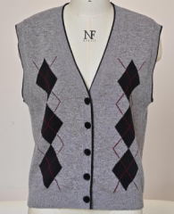 WOMEN'S JACQUARD KNITTED SWEATER VEST