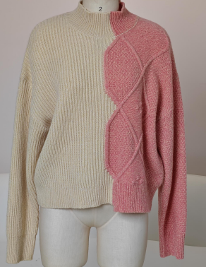 WOMEN'S KNITTED LONG SLEEVE PULLOVER