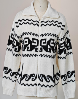 WOMEN'S JACQUARD KNITTED CARDIGAN