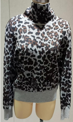 WOMEN'S JACQUARD KNITTED WITH PULLOVER