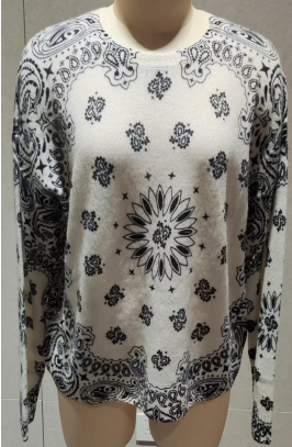 WOMEN'S KNITTED LONG SLEEVE PULLOVER