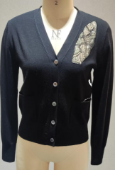 WOMEN'S  KNITTED SWEATER WITH LACE