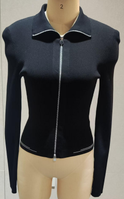 WOMEN'S ZIPPER KNITTED CARDIGAN