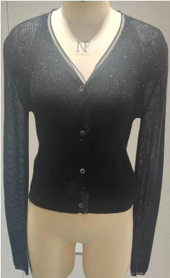 WOMEN'S KNITTED LONG SLEEVE CARDIGAN