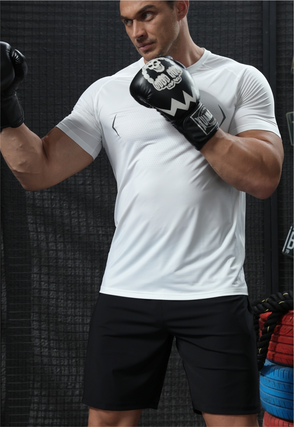 324305 Sports Running Short Sleeve Fitness Wear T-Shirt