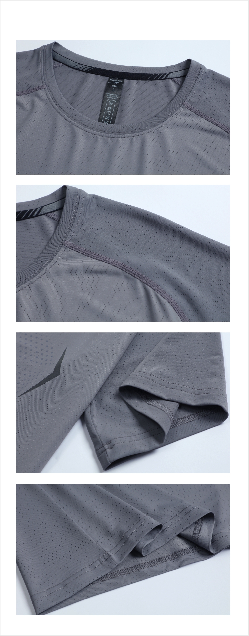 324305 Sports Running Short Sleeve Fitness Wear T-Shirt