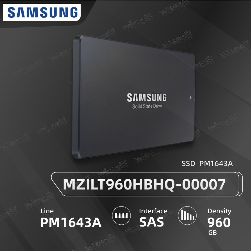 Original Brand New Samsung SSD PM1643A 2.5 960G SAS MZILT960HBHQ-00007 Server Solid State Drive 【MZILT960HBHQ-00007】