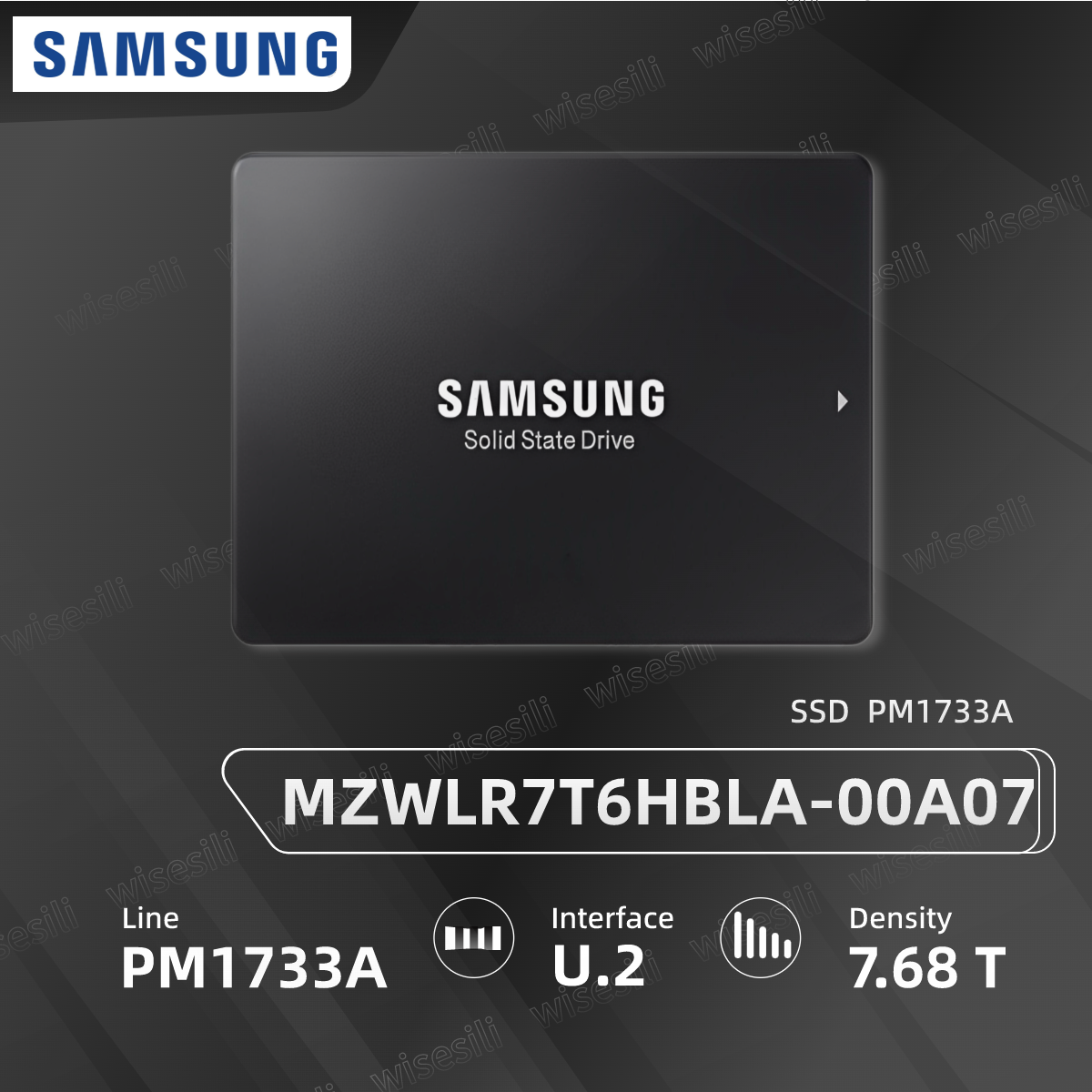 Original Brand New Samsung SSD PM1733a 2.5 7.68T u.2 MZWLR7T6HBLA-00A07 Server Solid State Drive 【MZWLR7T6HBLA-00A07】
