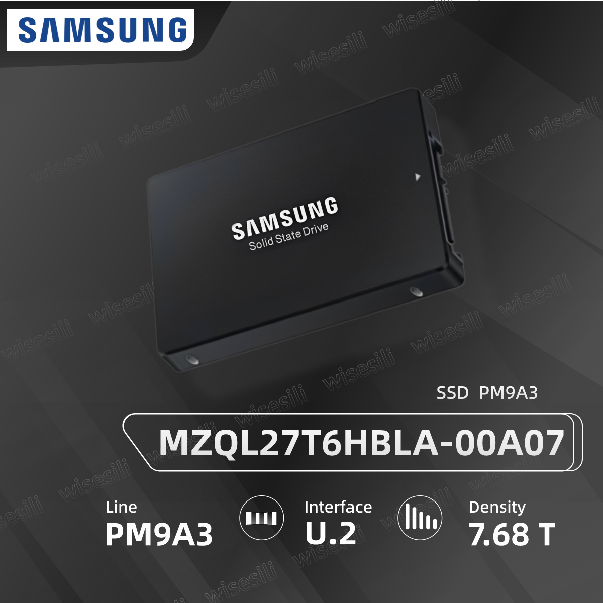 Original Brand New Samsung SSD PM9A3 7.68T U.2 MZQL27T6HBLA-00A07 Server Solid State Drive 【MZQL27T6HBLA-00A07】