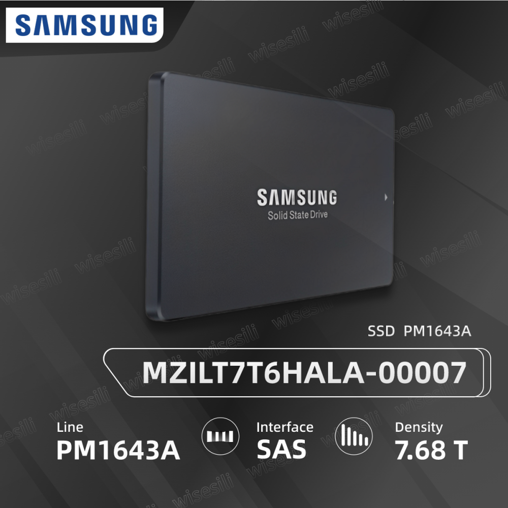 Original Brand New Samsung SSD PM1643A 2.5 7.68T SAS MZILT7T6HALA-00007 Server Solid State Drive 【MZILT7T6HALA-00007】