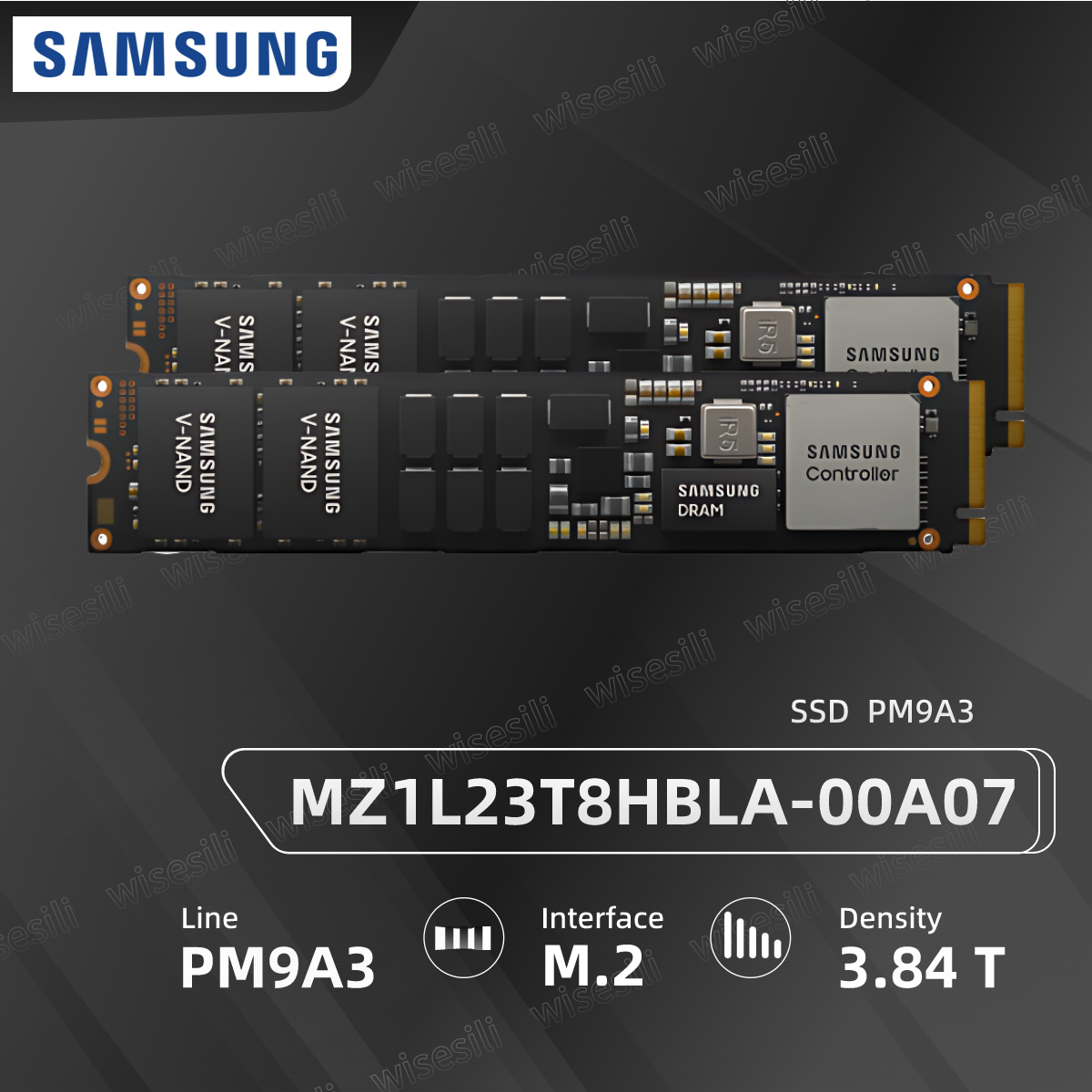 Solid State Drive PM9A3 3.84TB U.2 NVMe PCIe 4.0 SSD MZ1L23T8HBLA-00A07 【MZ1L23T8HBLA-00A07】