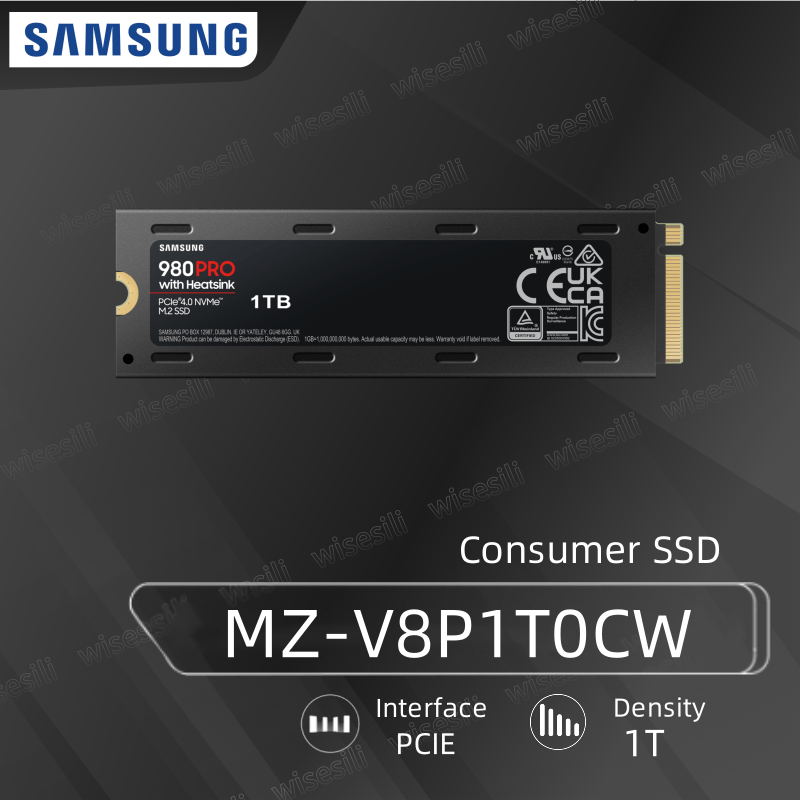 MZ-V8P1T0CW Samsung 980 PRO with Heatsink PCIe 4.0 NVMe™ M.2 SSD 【MZ-V8P1T0CW】