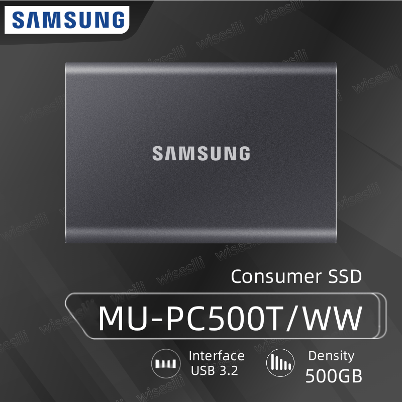 Samsung T7 500GB Portable USB 3.2 External Solid State Drive 【MU-PC500T】