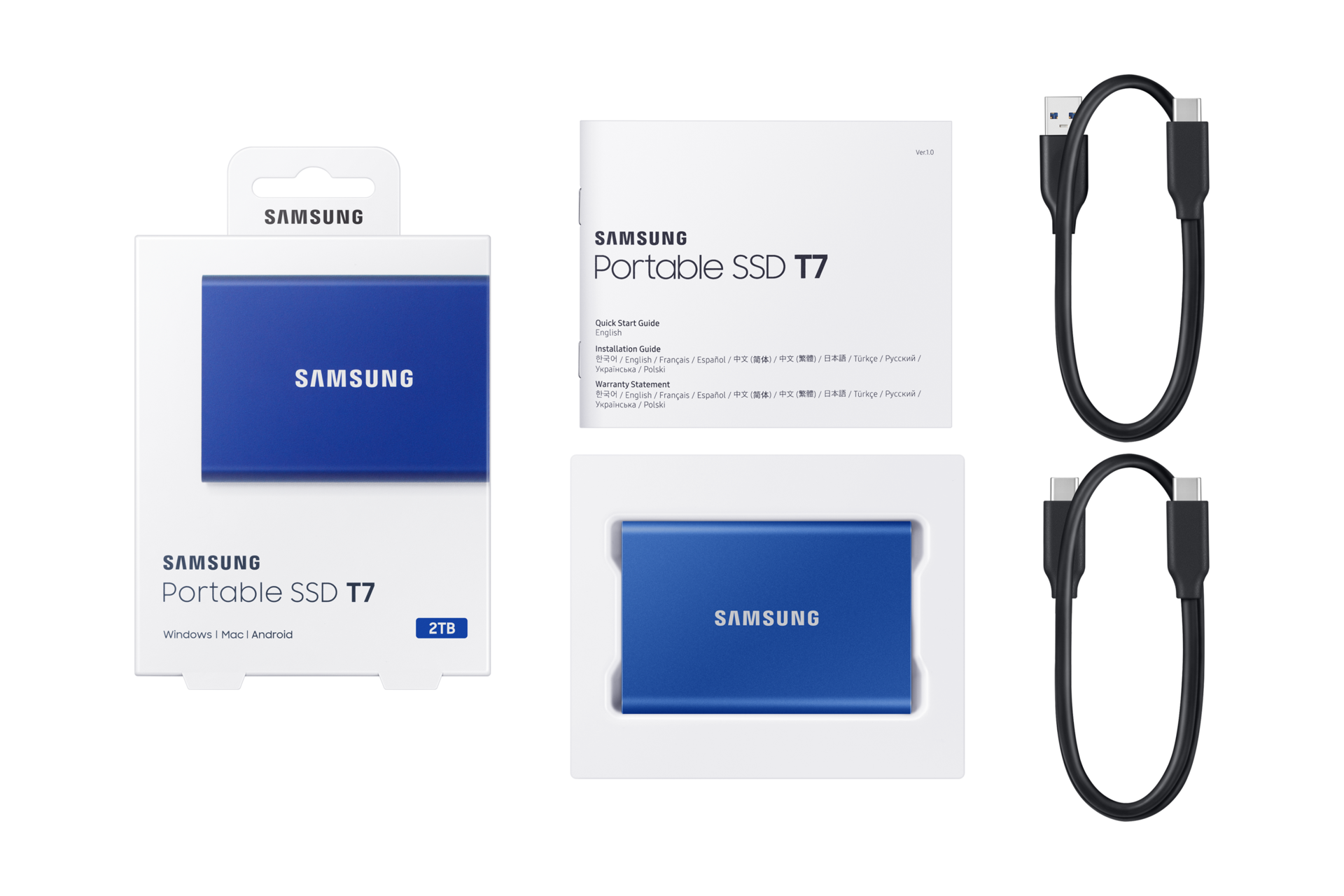 Samsung T7 MU-PC500H solid state drive – 500GB – USB 3.2 Gen 2【MU-PC500H】