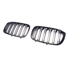 Nieren Grill glanz Schwarz Doppelsteg passend für BMW X3 G01 G02 Vorfacelift