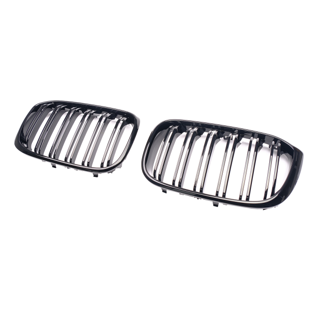 Nieren Grill glanz Schwarz Doppelsteg passend für BMW X3 G01 G02 Vorfacelift
