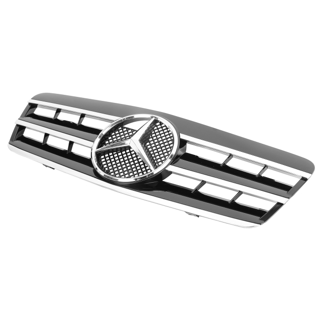 Kühlergrill glanz Schwarz Chrom AMG Look passend für Mercedes CLK C208 A208