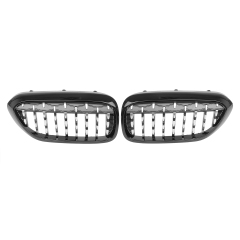 Nieren Grill Schwarz Chrom Mesh-Design passend für BMW 5er G30 G31 Vorfacelift