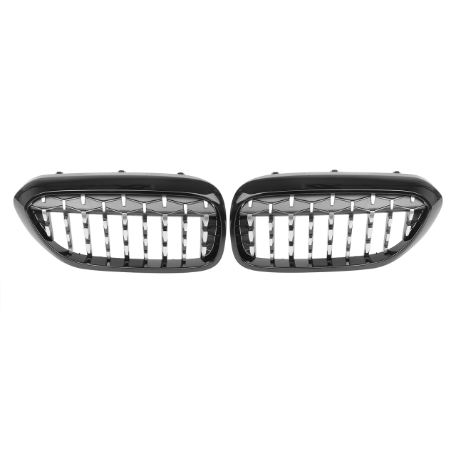 Nieren Grill Schwarz Chrom Mesh-Design passend für BMW 5er G30 G31 Vorfacelift