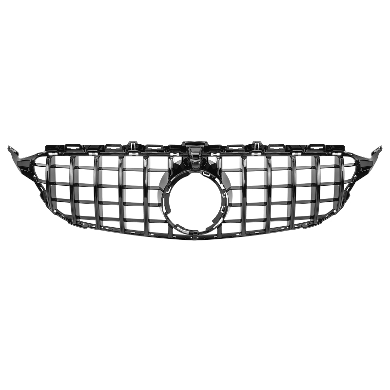 Kühlergrill glanz Schwarz GT Panamericana passend für Mercedes C-Klasse W205 S205 C205 A205 Facelift