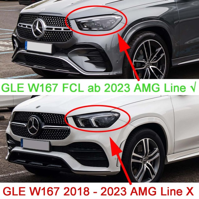 Kühlergrill Chrom GT Panamericana passend für Mercedes GLE V167 C167 Facelift AMG-Paket