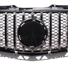 Kühlergrill glanz Schwarz GT Panamericana Grill Passend für Mercedes-Benz Sprinter W906 Facelift Bj. ab 08.2013 mit Netz