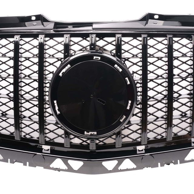 Kühlergrill glanz Schwarz GT Panamericana Grill Passend für Mercedes-Benz Sprinter W906 Facelift Bj. ab 08.2013 mit Netz