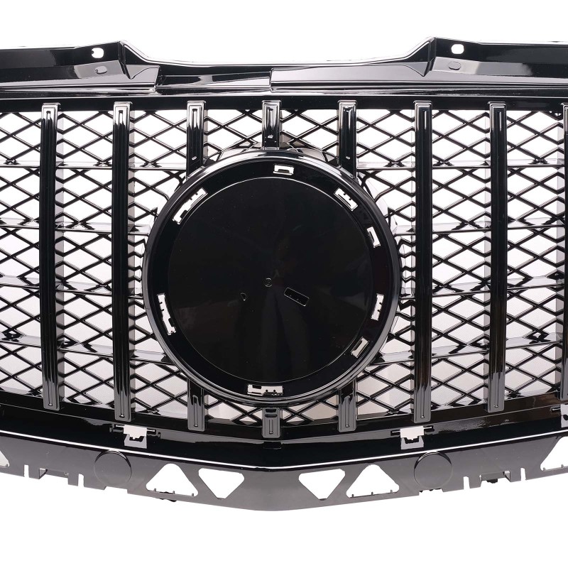Kühlergrill glanz Schwarz GT Panamericana Grill Passend für Mercedes-Benz Sprinter W906 Facelift Bj. ab 08.2013 mit Netz