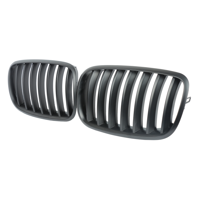 Nieren Grill matt Schwarz Einzelsteg passend für BMW X5 E70 E71