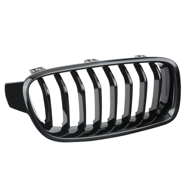 Nieren Grill glanz Schwarz 8-teilig passend für BMW 3er F30 F31