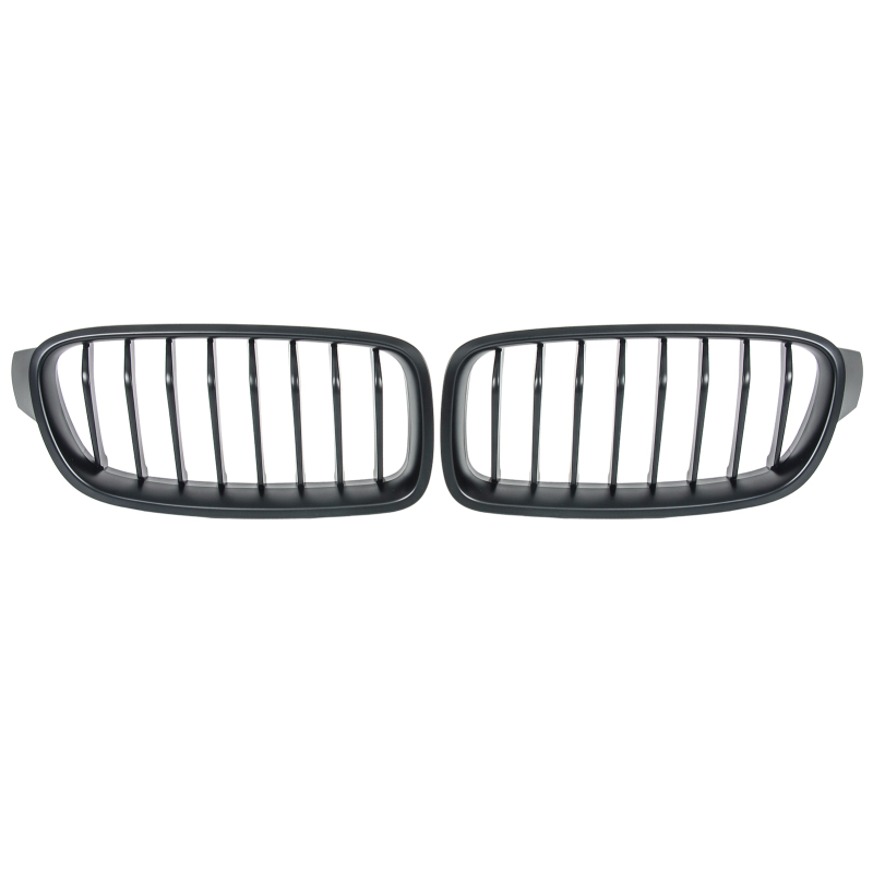 Nieren Grill matt Schwarz 8-teilig passend für BMW 3er F30 F31