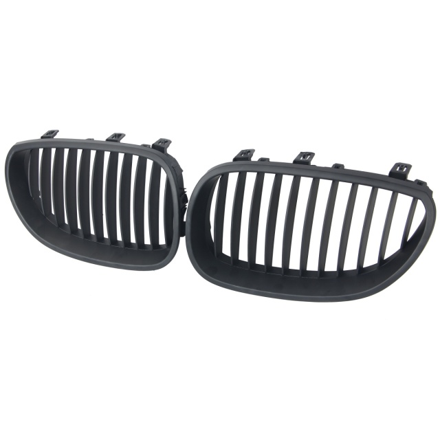 Nieren Grill matt Schwarz Einzelsteg passend für BMW 5er E60 E61