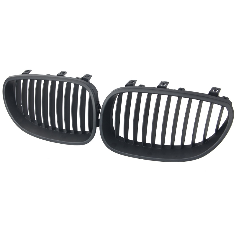 Nieren Grill matt Schwarz Einzelsteg passend für BMW 5er E60 E61