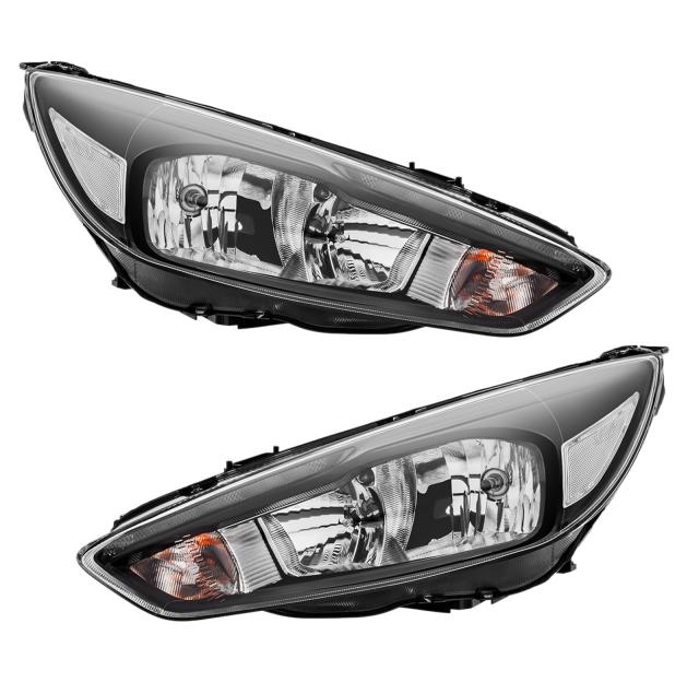 Scheinwerfer LED DRL für Ford Focus III MK3 Facelift Schwarz Hauptscheinwerfer