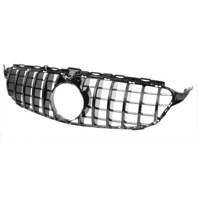 Kühlergrill glanz Schwarz GT Panamericana passend für Mercedes C-Klasse W205 S205 C205 A205 Vorfacelift