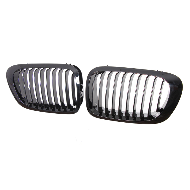 Nieren Grill glanz Schwarz Einzelsteg passend für BMW 3er Coupe E46 Vorfacelift