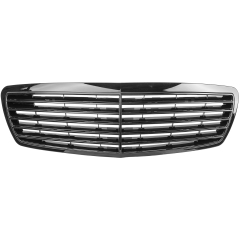 Kühlergrill Glanz Schwarz Classic Grill Passend für Mercedes-Benz E-Klasse W211 S211 VF211 Vorfacelift Bj. 2003-2006