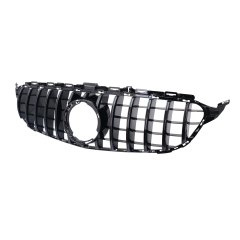 Kühlergrill glanz Schwarz GT Panamericana Grill ohne Kamera Passend für Mercedes C-Klasse W205 S205 C205 A205 Facelift