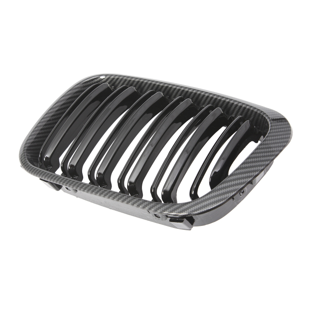 Nieren Grill Carbon Look Doppelsteg passend für BMW 3er E46 Vorfacelift