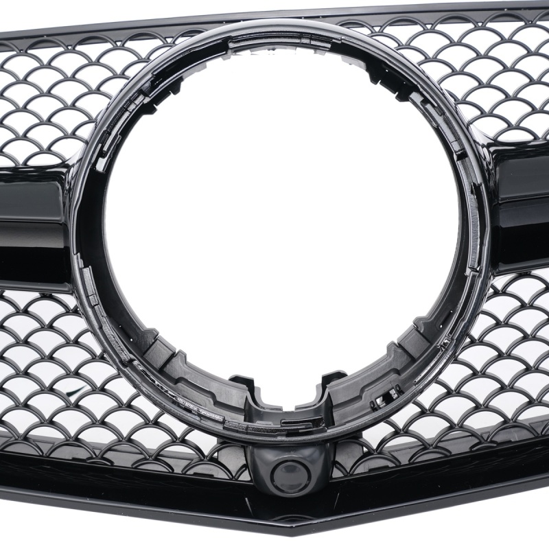 Kühlergrill glanz Schwarz AMG Look passend für Mercedes E-KlasseCoupe C207 A207 Facelift