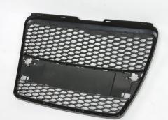 Passt für Audi A6 C6 Waben Grill Kühlergrill Front Grill Schwarz Glanz 04-07