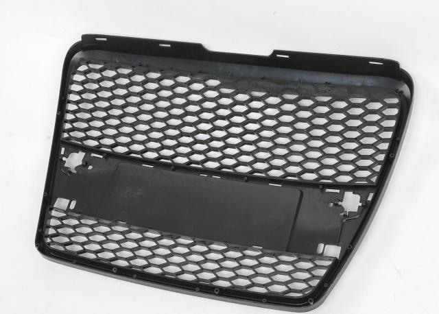 Passt für Audi A6 C6 Waben Grill Kühlergrill Front Grill Schwarz Glanz 04-07