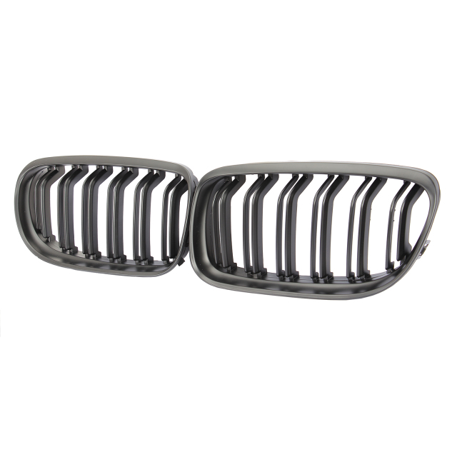 Nieren Grill matt Schwarz Doppelsteg passend für BMW 3er E90 E91 Facelift
