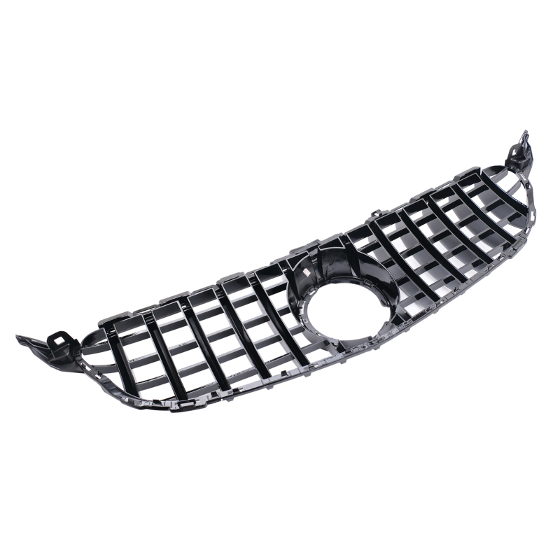 Kühlergrill glanz Schwarz GT Panamericana Grill ohne Kamera Passend für Mercedes C-Klasse W205 S205 C205 A205 Facelift