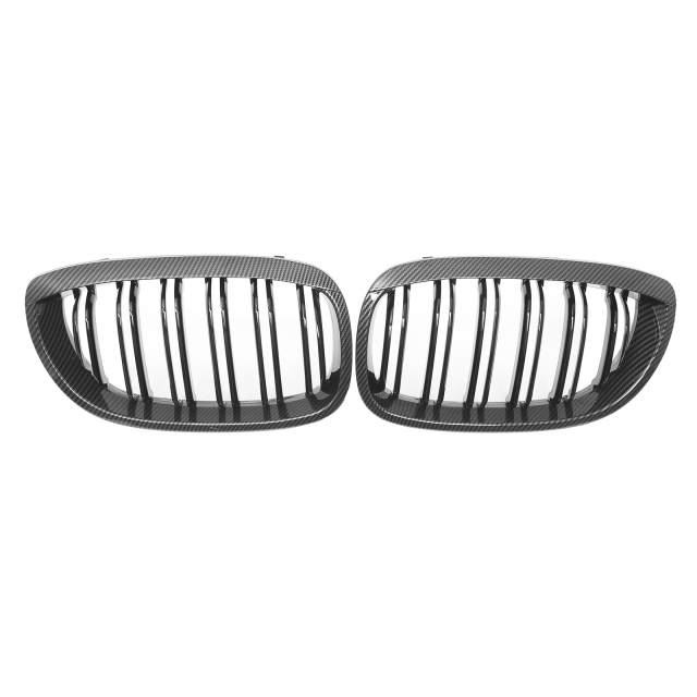 Nieren Grill Carbon Look Doppelsteg passend für BMW 3er Coupe E46 Facelift