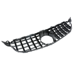 Kühlergrill glanz Schwarz GT Panamericana Grill ohne Kamera Passend für Mercedes C-Klasse W205 S205 C205 A205 Vorfacelift